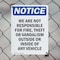 Signmission Not Responsible For Fire Theft Vandalism, 7 in W x Rectangle, Plastic OS-2PACK-NS-P-710-V-16270 - alternate 2
